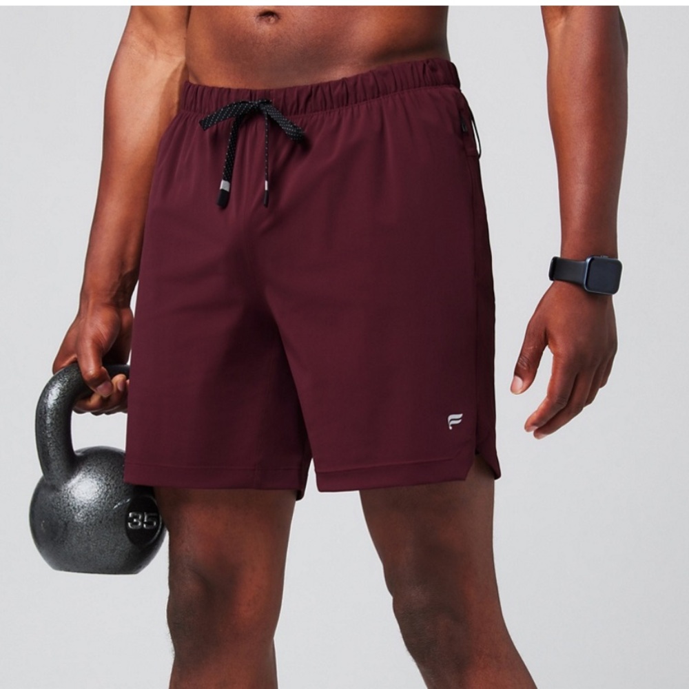 Fabletics Men's Dark Red Athletic Shorts